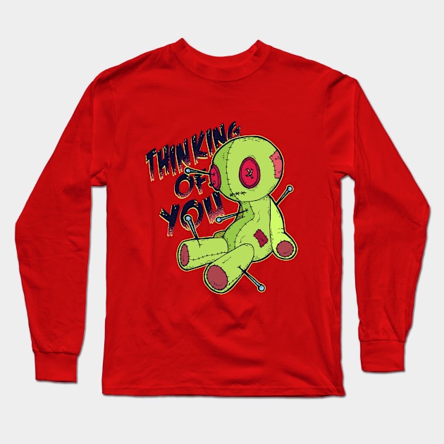 Voodoo Doll Funny Graphic Design Long Sleeve T-Shirt by CoolArts